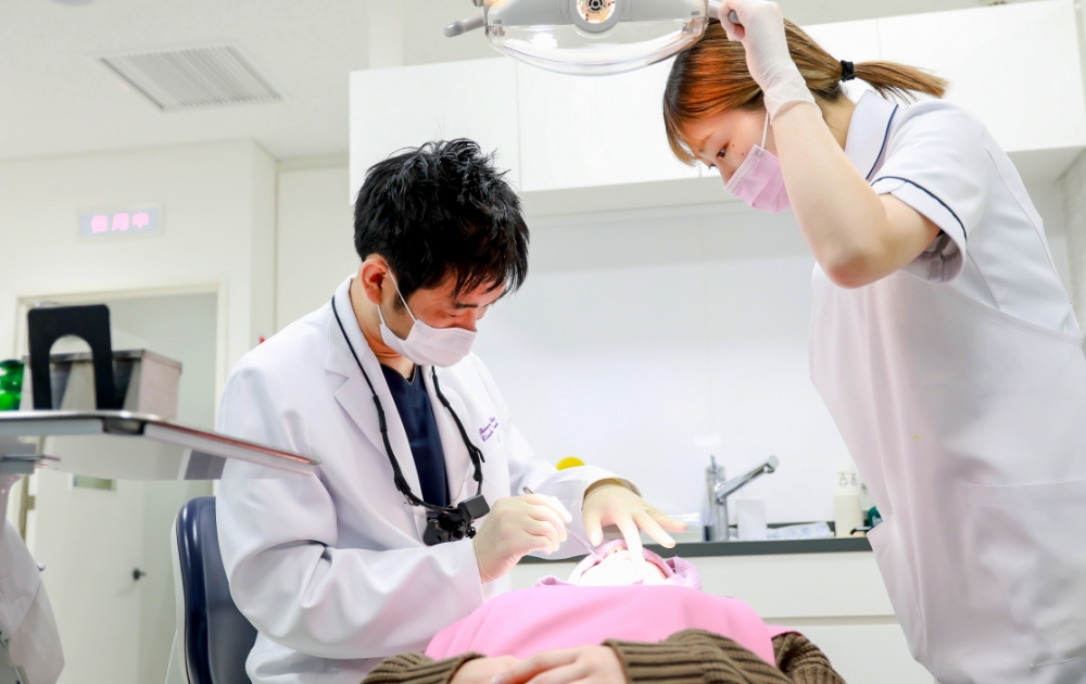 ▼天然の歯を守ることを大切に